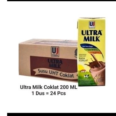 

susu ultra 200 ML 1 dus isi 24 pcs