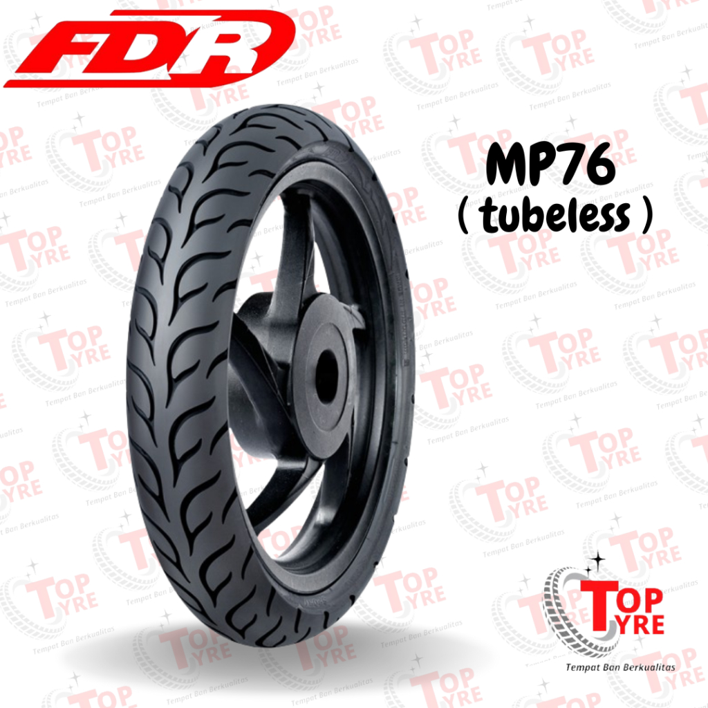 BAN MOTOR MATIC RING 14 // FDR MP76 90/80-14 (SOFT COMPOUND) TUBELESS // BAN MOTOR BEAT, MIO, VARIO