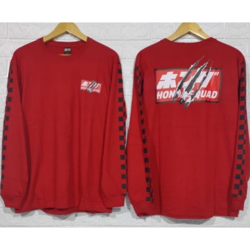 Kaos Motor Lengan Panjang Honda Squad
