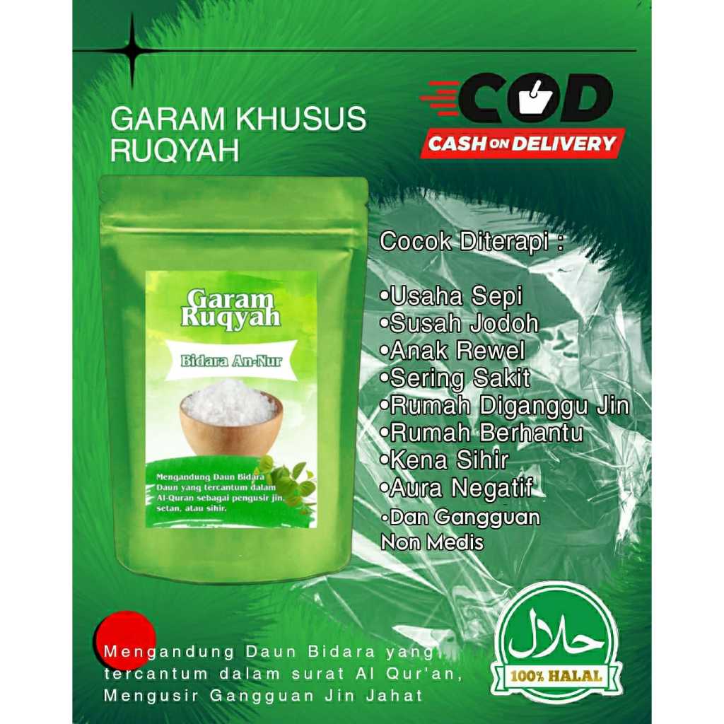 

[KHUSUS PEMBUKA AURA DIRI] Garam Ruqyah Bidara 500gr Original