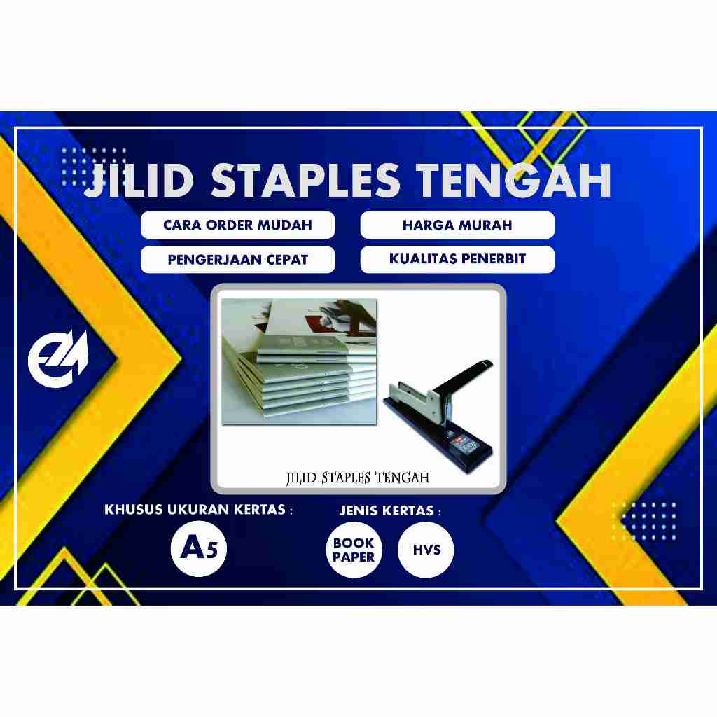 

JASA JILID STAPLES TENGAH / JEPRET TENGAH MODEL BUKU TULIS FREE COVER FULL COLOR