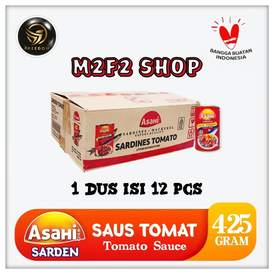 Ikan Sarden ASAHI Sardines Dalam Saus Tomat - 425 gr (Kemasan Karton)