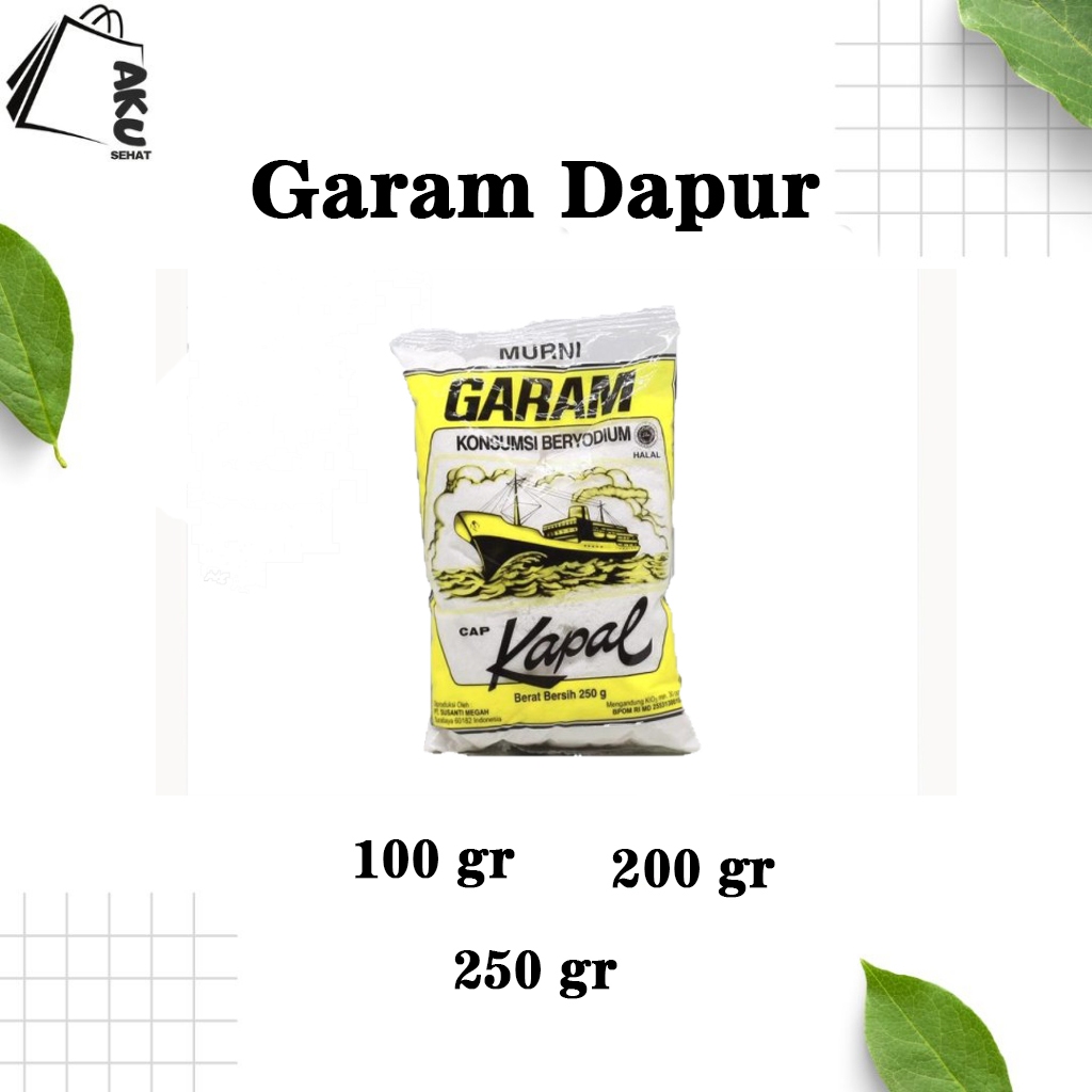 

Garam Dapur Beryodium Cap Kapal / Murni / Garam Yodium