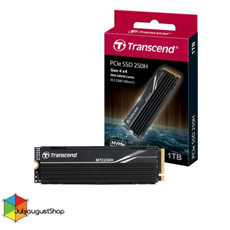Transcend MTE250H 250H SSD NVMe Gen 4 with Heatsink - 1TB