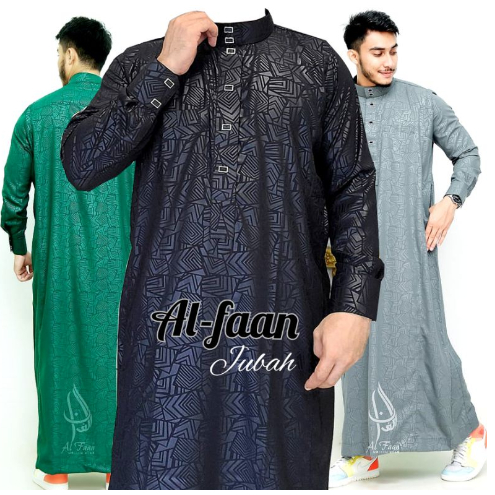 gamis jubah pria dewasa jubah mewah jubah embos jubah alfaan exclusive