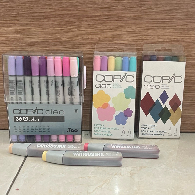 

(BACA DESC) preloved copic markers ciao 36 A pastel jewel various ink