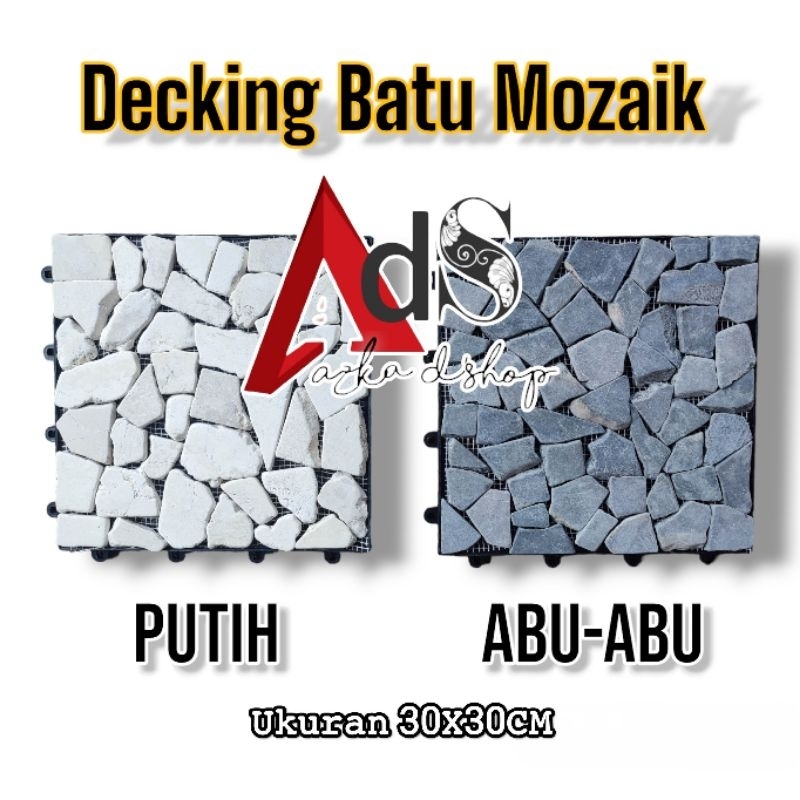 Decking Tile Batu Alam / Decking Batu Mozaik