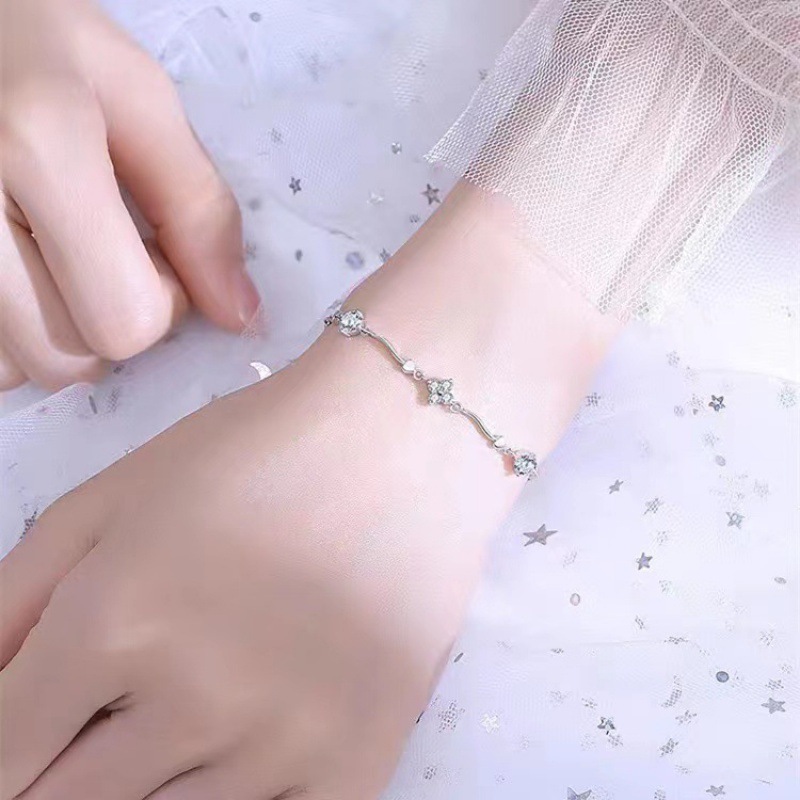 Gelang Rantai Wanita Permata Zirconia / Gelang Tangan Wanita Zirconia