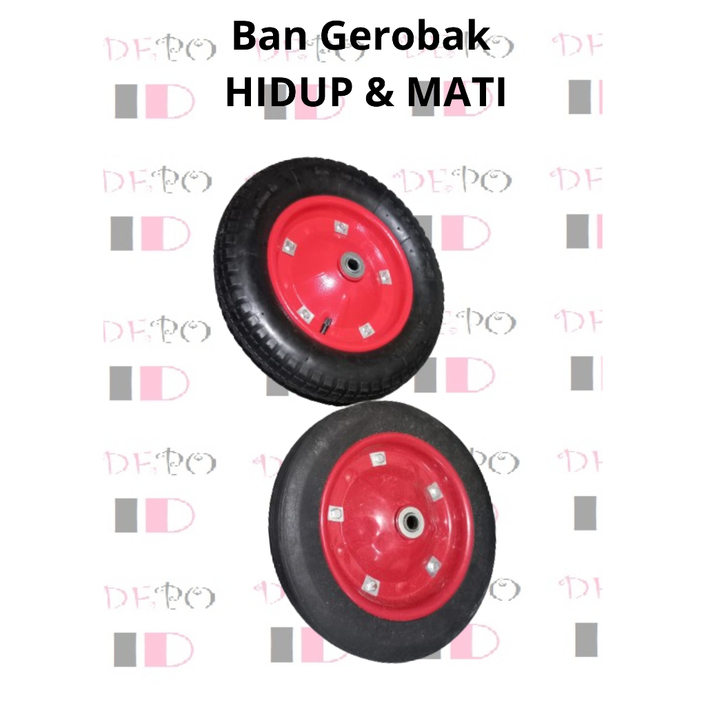 Roda Gerobak Dorong Ban Hidup / Mati