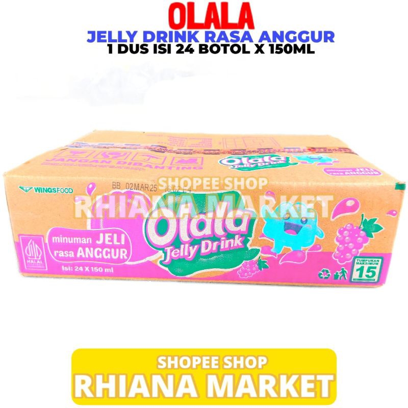 

Minuman Olala Jelly Drink Rasa Anggur 1 Dus Isi 24 Botol 150ML