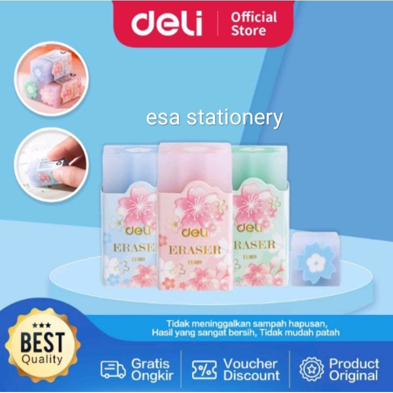 

Deli Eraser / Penghapus Eco PVC Gambar Bunga Sakura 2 Warna 71135