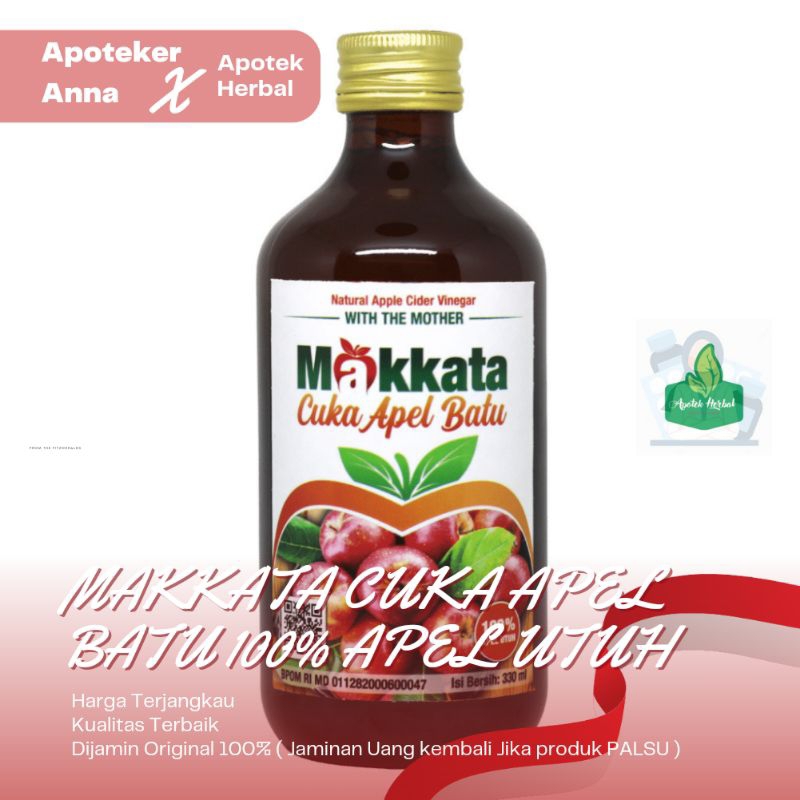 Cuka Apel Makkata | Asli Apel Batu Malang | BPOM RI & Halal MUI