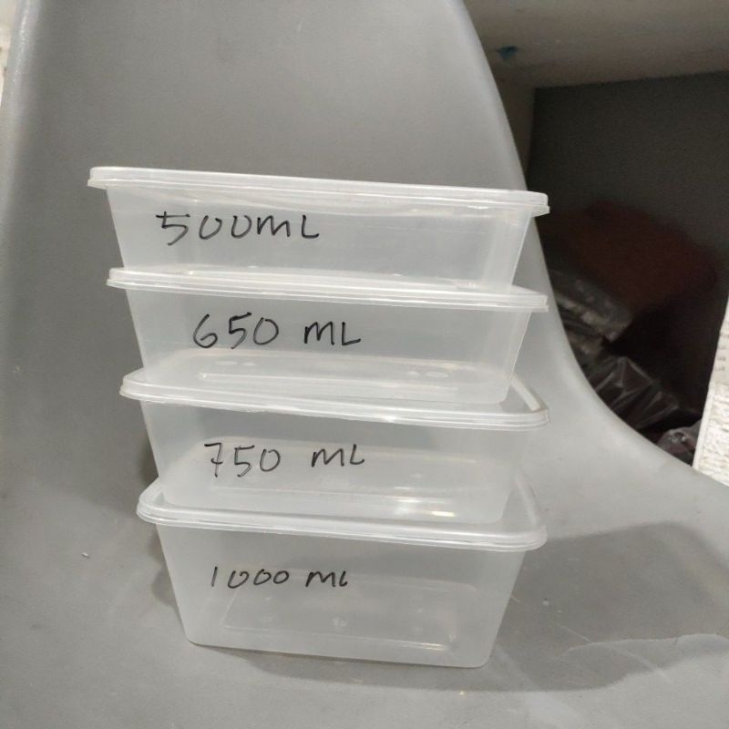 Thinwall  box persegi panjang 650ml box kontainer kotak makan