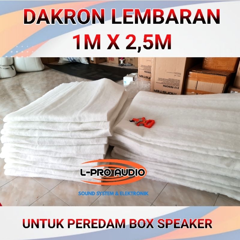 Dakron busa peredam box speaker lembaran 1m x 2,5m tebal 3cm