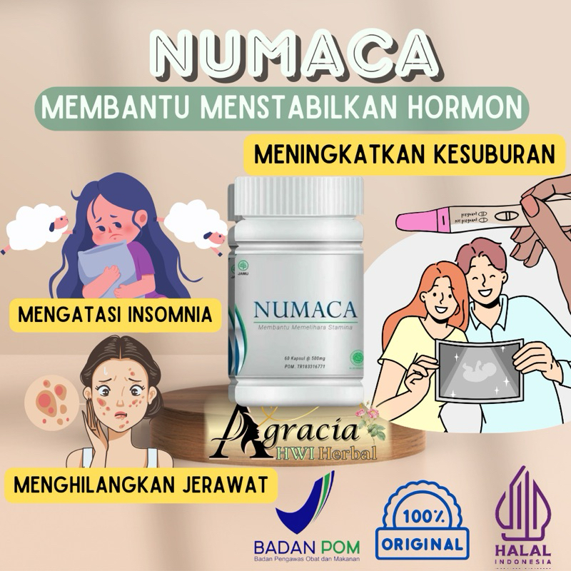 

Numaca | Menyeimbangkan Hormon Tubuh, Meningkatkan Kesuburan, Menyembuhkan Jerawat, Menjaga Daya Tahan Tubuh, Mengatasi Insomnia, Multivitamin. 100 % ORIGINAL, BPOM & HALAL MUI