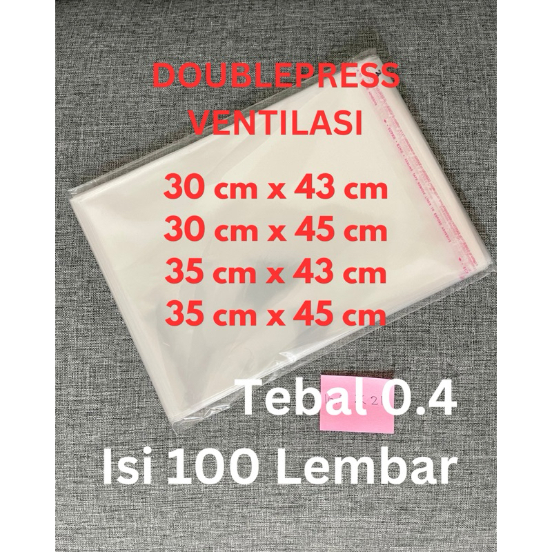 Plastik OPP 100 Lembar 16 Mikron (04) | 30x43 , 30x45 , 35x43 , 35x45 | Plastik Garmen