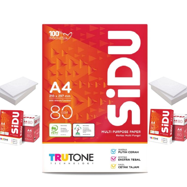 

Pasti Keren Kertas HVS A4 8 Gram SIDU Sinar Dunia 1 Kg 25 Lembar