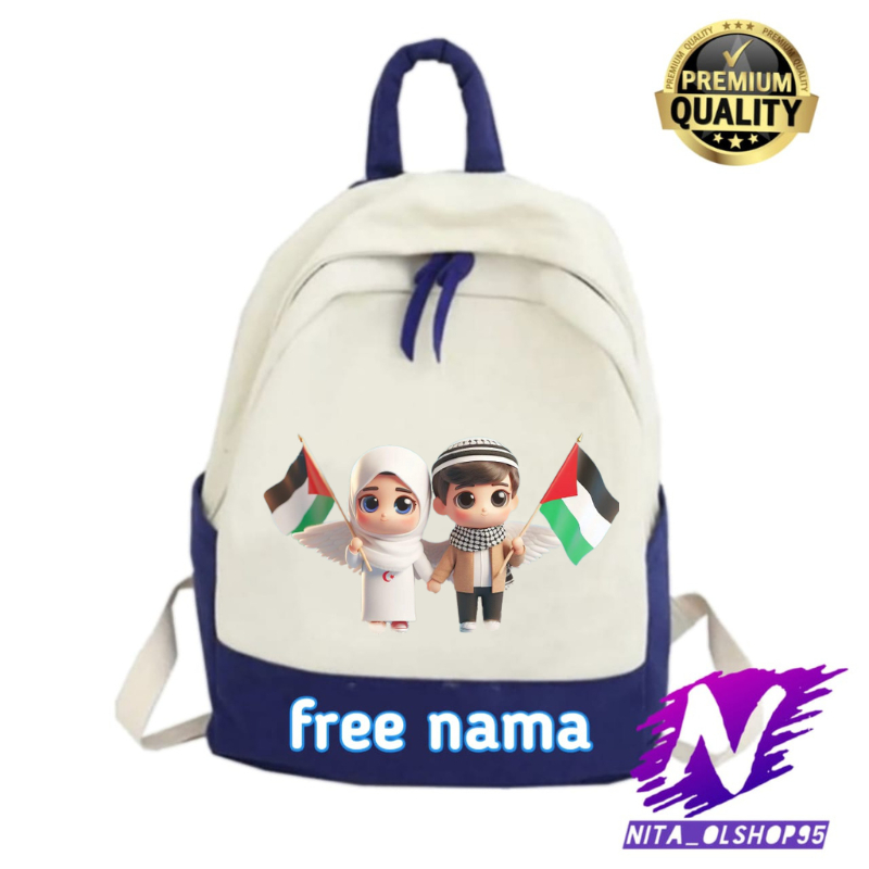 tas backpack anak free palestine ransel sekolah palestina