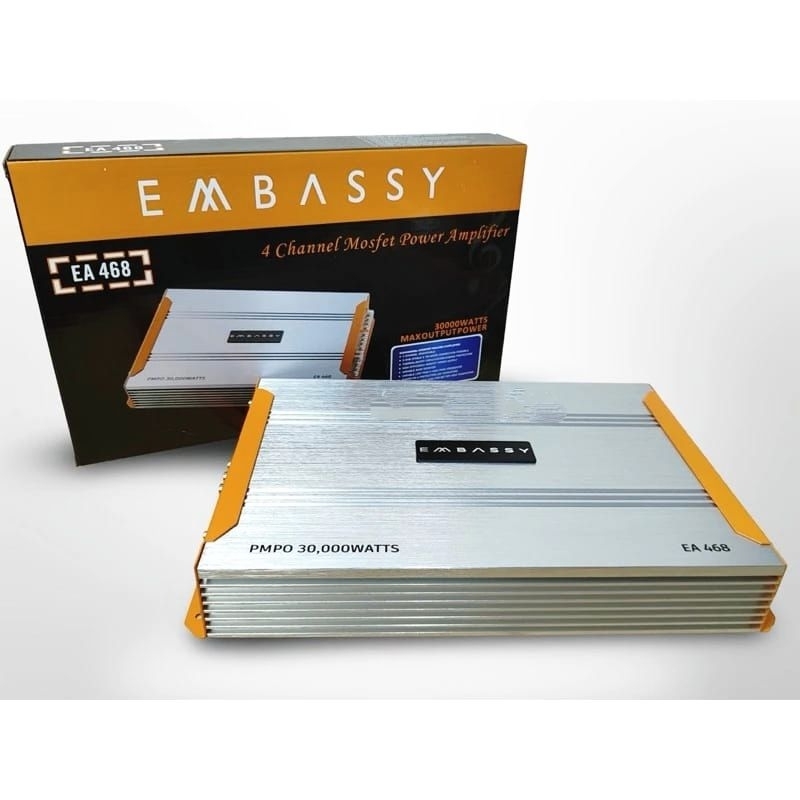Power Amplifier Embassy EA 468 Mosfet 4 channel Amplifier