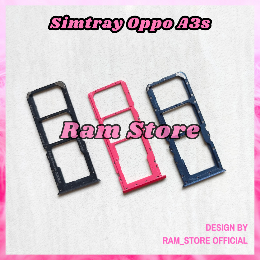 Sim Tray Simtray OPPO A3S Slot Sim Tempat Kartu Hp Simcard Simlock