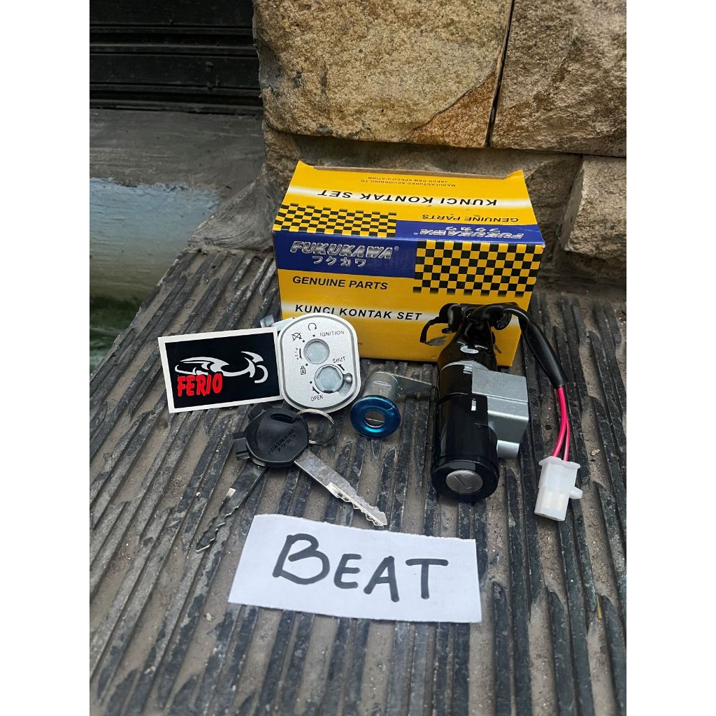 Kunci Kontak JUPITER MX, VIXION, SUPRA X 125, MIO, BEAT, VEGA R NEW, SUPRA FIT NEW FUKUKAWA Set Plus