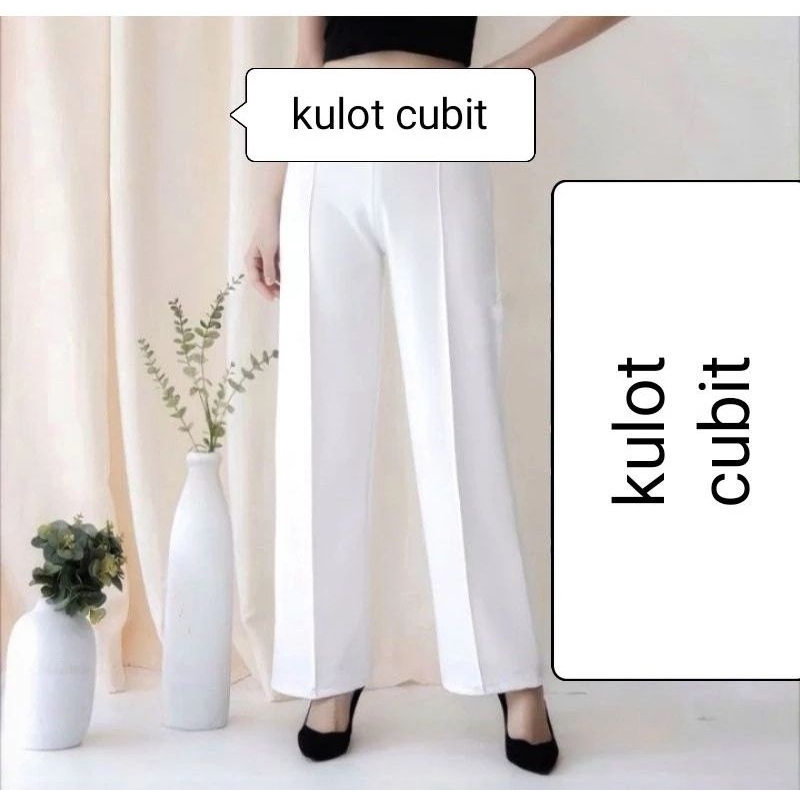 Kulot Scuba Cubit Jumbo XXL muat bb 100 kg / celana panjang wanita tebal halus