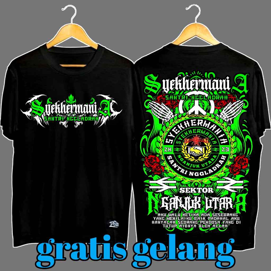 KAOS DISTRO syekermania murah asli catton combad