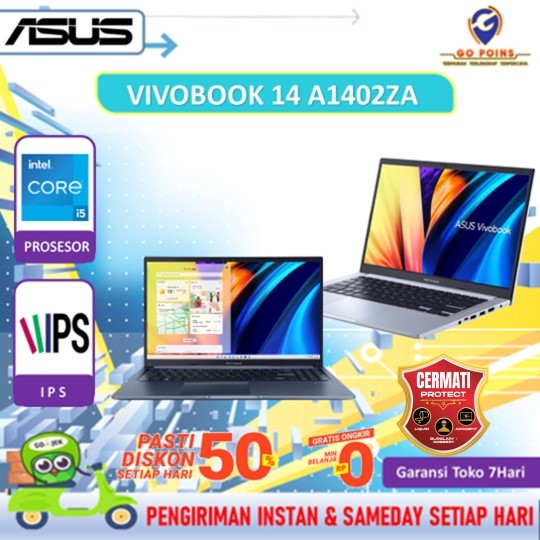 ASUS VIVOBOOK 14 A1402ZA INTEL I5 1235 RAM 8GB SSD 512GB OHS FULL HD IPS 100SRGB