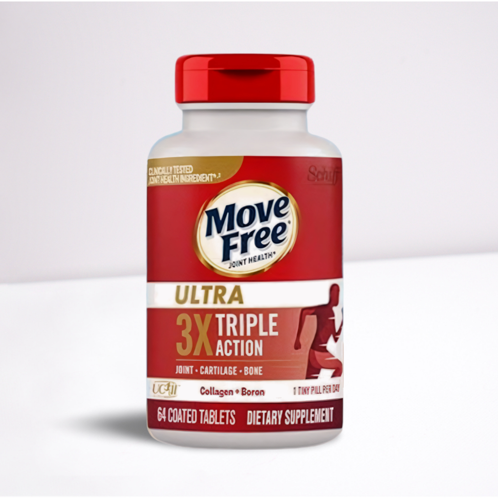 Schiff Move Free Ultra Triple Action Joint Support Supplement Suplemen Sendi Tulang 64 Tablets