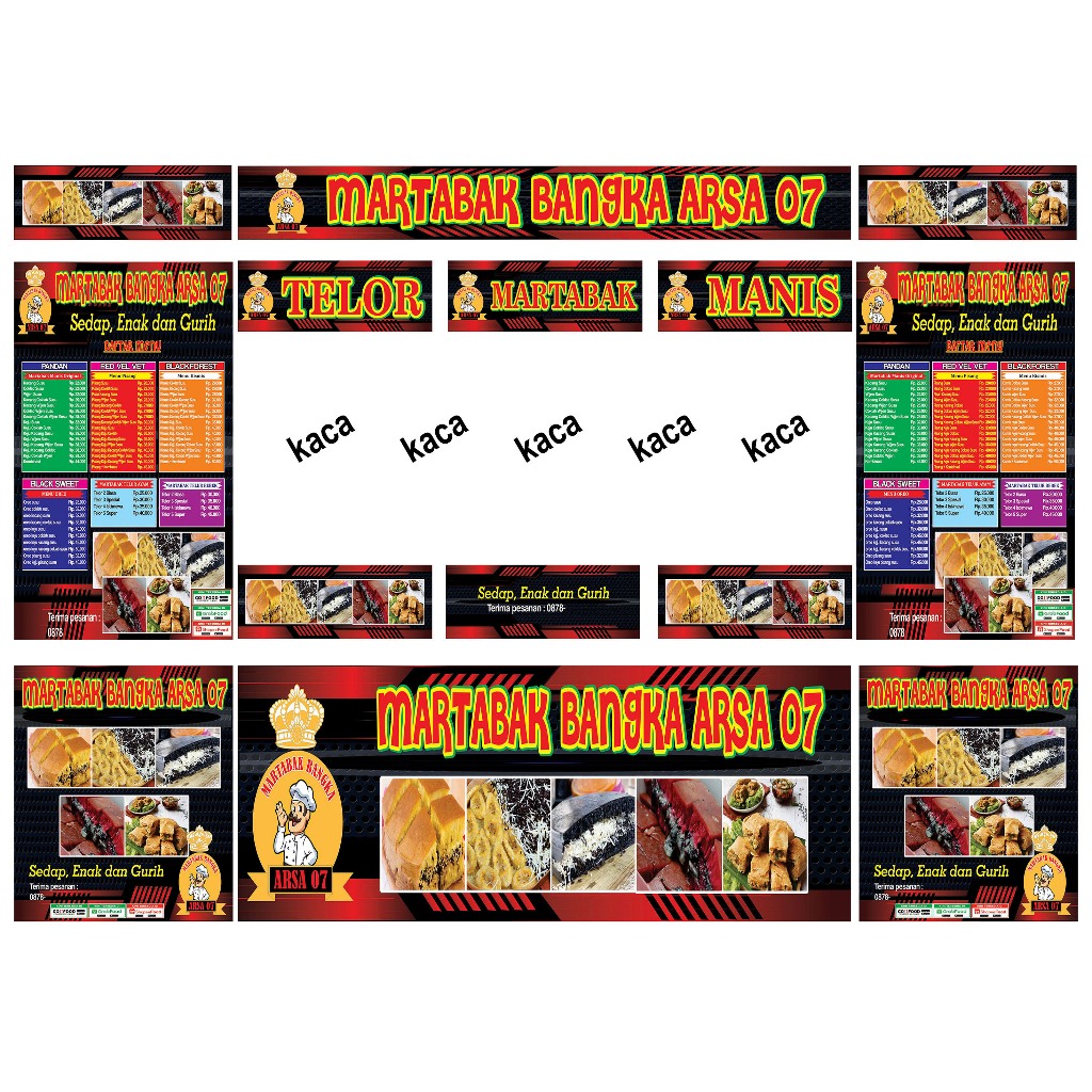 Stiker martabak, stiker gerobak martabak