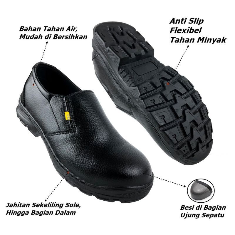 sepatu safety semi boots ujung besi / sepatu safety kerja pria/wanita sepatu safety Caterpillar,sepa