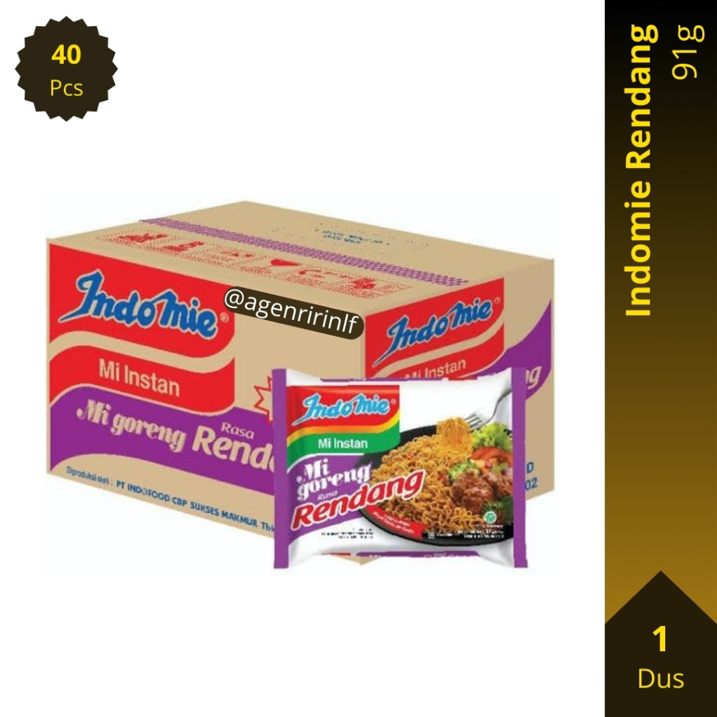 

Indomie Goreng Rasa Rendang Dus / Karton (91 gr x 40 Pcs)