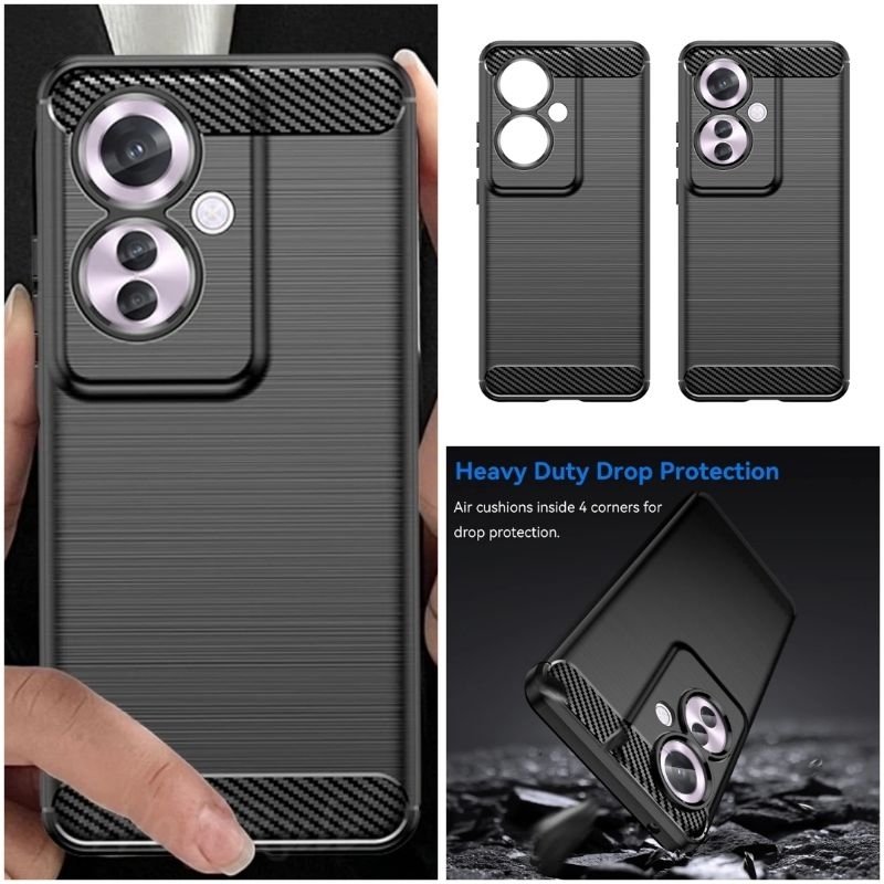 Carbon Case Oppo Reno 11F/Reno 11 Pro 5G /Reno 11 5G Soft Back Case