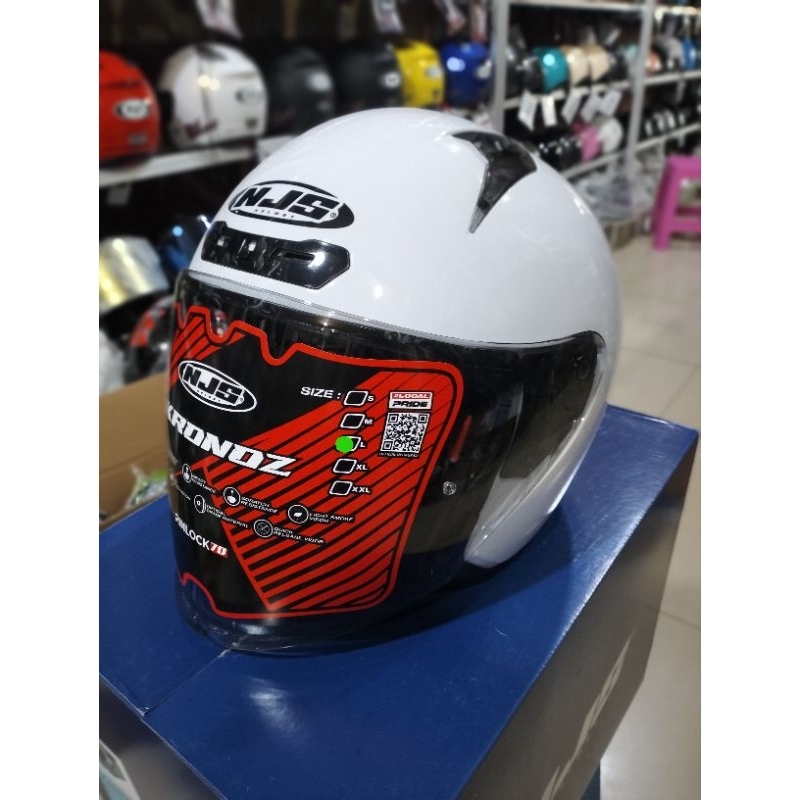 NJS KRONOZ SOLID HALF FACE HELMET | HELM NJS KRONOZ ORIGINAL 100%