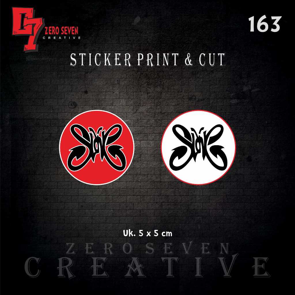 

STIKER LOGO SLANK MOTIF BULAT / STIKER BAND MUSIK / STIKER MOTOR / AESTHETIC / VYNIL / ANTI AIR / PRINT & CUT