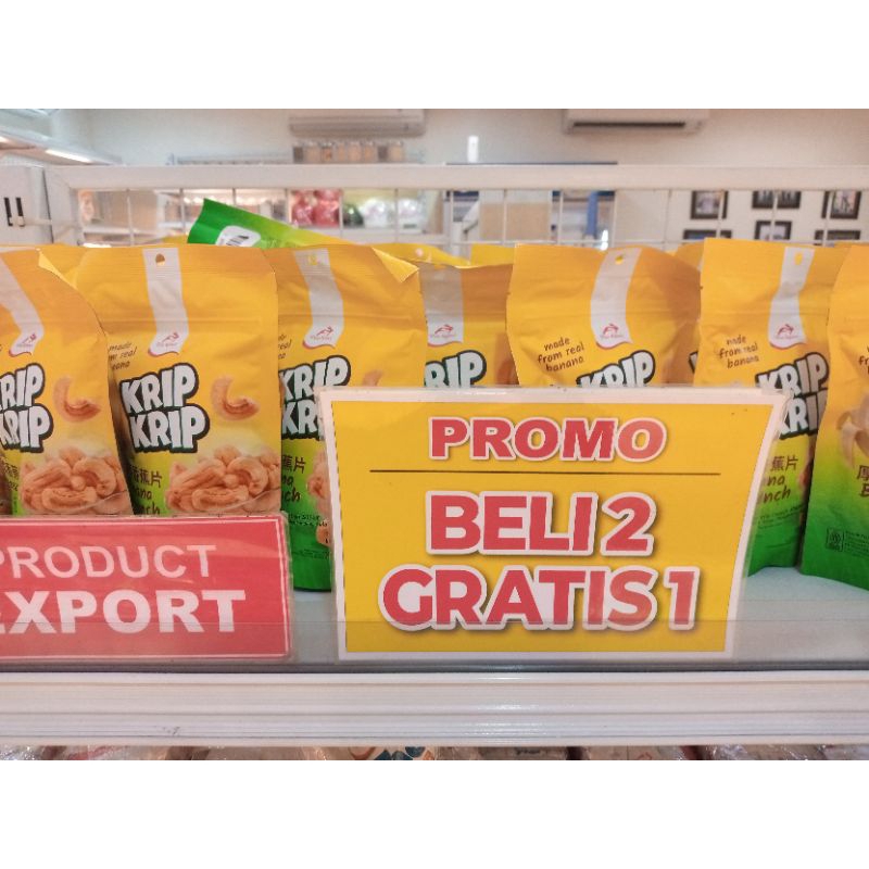 

[PROMO] [BELI 2 GRATIS 1] HARGA YANG TERTERA ADALAH HARGA PER 1 PCS Kemasan Baru Krip Krip Banana Crunch 80 gram Dua Kelinci