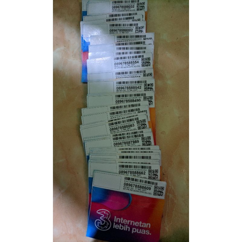 KARTU PERDANA 3 TRI 11,5 GB SIAP PAKAI, 30 HARI, FRESH (NASIONAL)