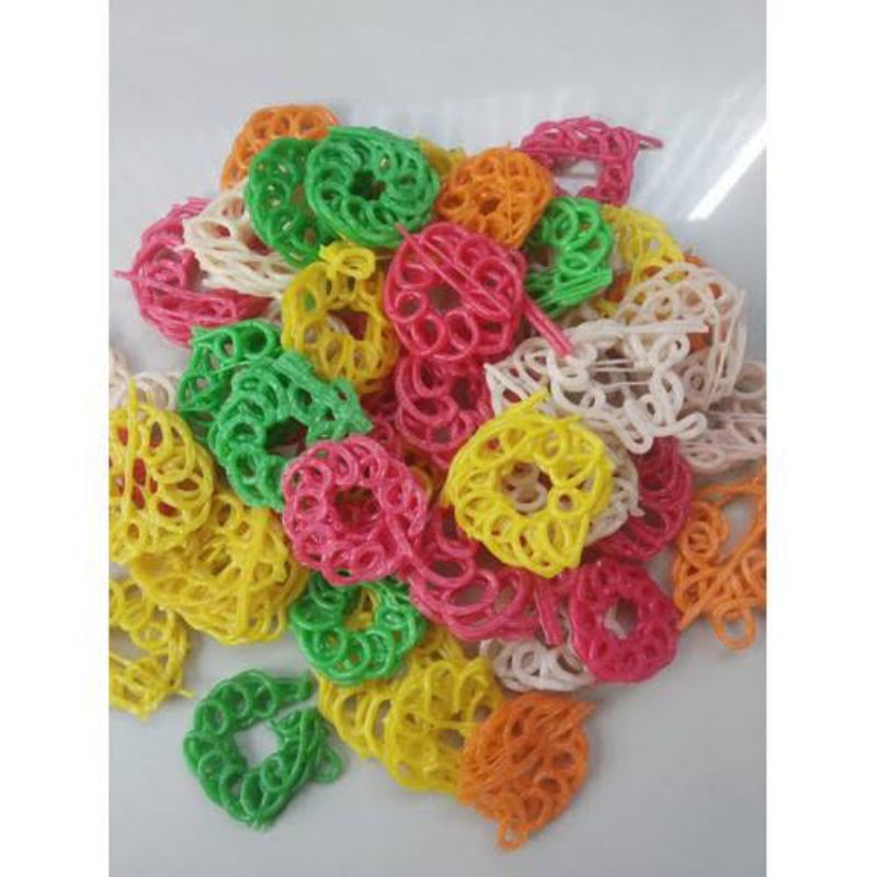 

Krecek krupuk bawang warna warni mentah 500gr