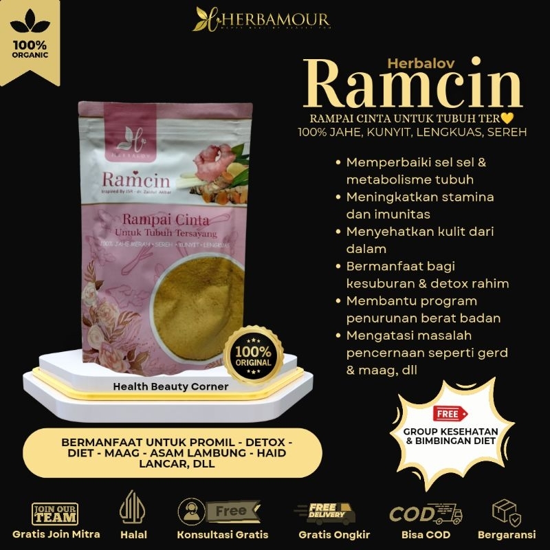 Herbalov RAMCIN Ramuan Cinta JSR 100gr -Minuman diet alami minuman sehat rekomendasi Zaidul Akbar un
