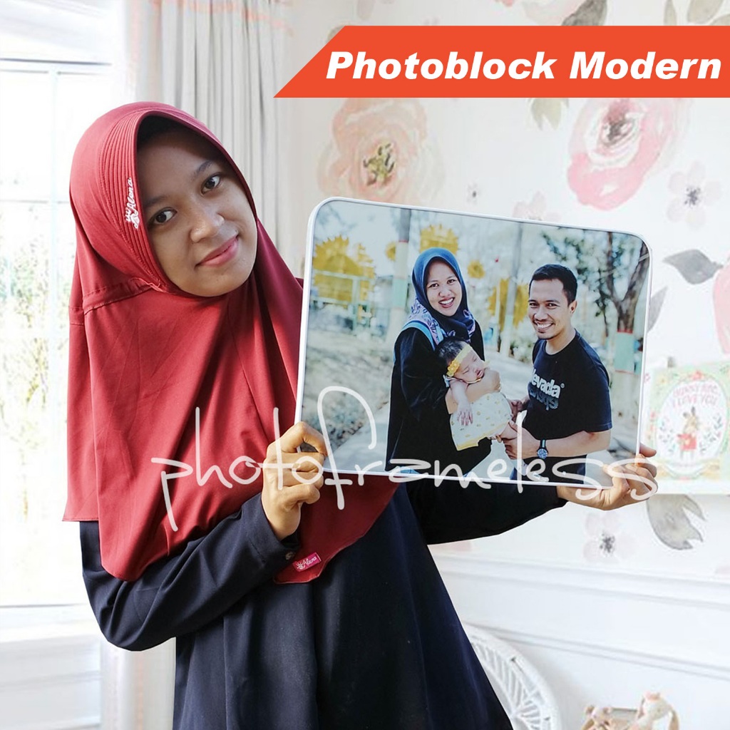 Paket Cetak 12R (30x40) Foto Blok Modern - Photo Wisuda - Biobaby