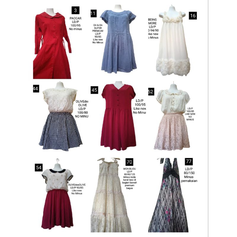 UNIQLO HM Zar Dress piyama outer pl koleksi pribadi