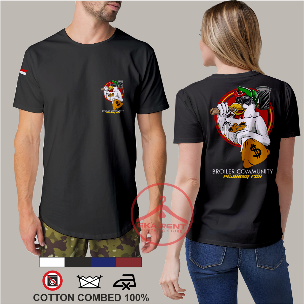 Baju Kaos Ayam Broiler Pejuang Fcr Lengan Pendek