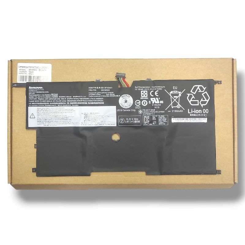 Baterai Battery Batre Laptop Lenovo Thinkpad X1 Carbon Gen 3 2014 - 2015 00HW003 00HW002 45N1702 Original