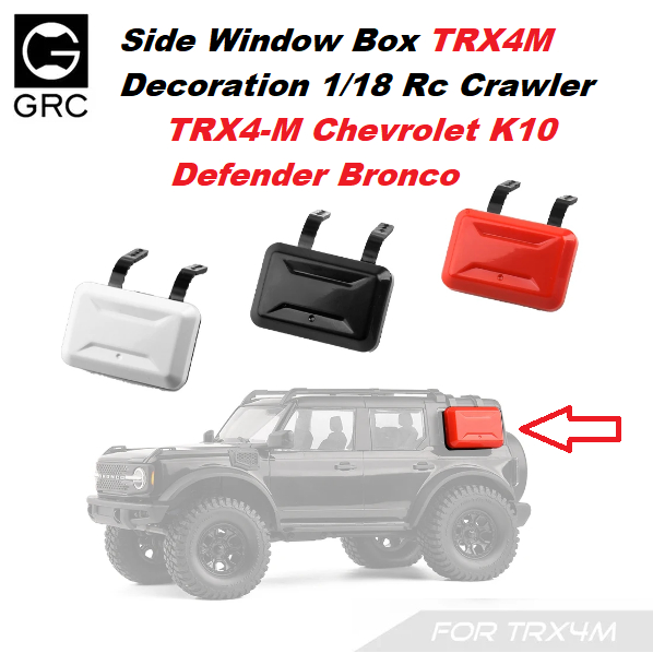 GRC Window Tool Box TRX4M Decoration 1/18 Rc Crawler TRX4-M Chevrolet K10 Defender Bronco Dekorasi