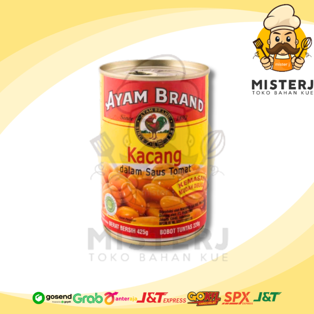 

Ayam Brand | Baked Bean In Tomato | 425 ml | Kacang Dalam Saus Tomat | Kemasan Kaleng