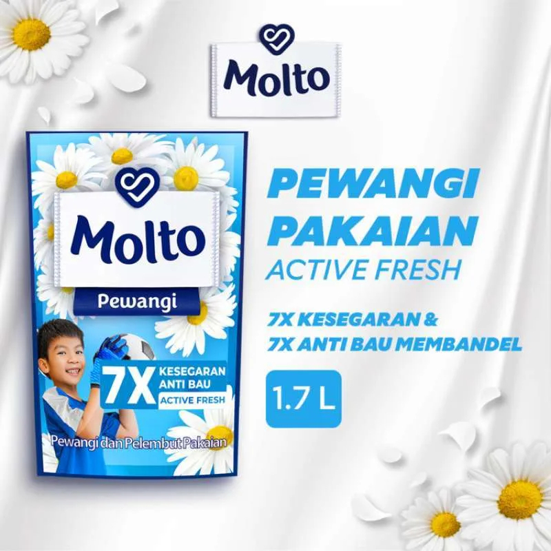 Molto Pewangi Pakaian Active Fresh Pouch 1.7 Liter
