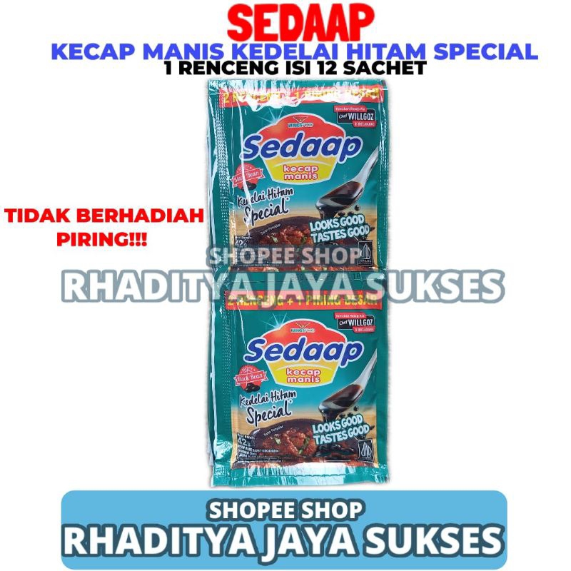 

Kecap Sedaap Kedelai Hitam Spesial 42gr 1 Renceng Isi 12 Sachet