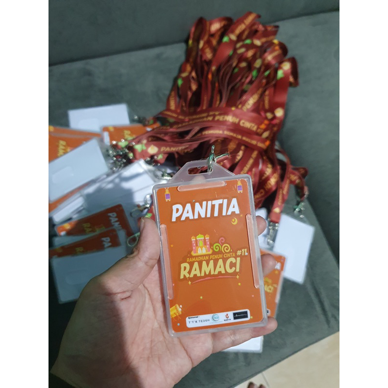 [BISA SATUAN] CETAK LANYARD CUSTOM TALI LANYARD ID CARD PVC