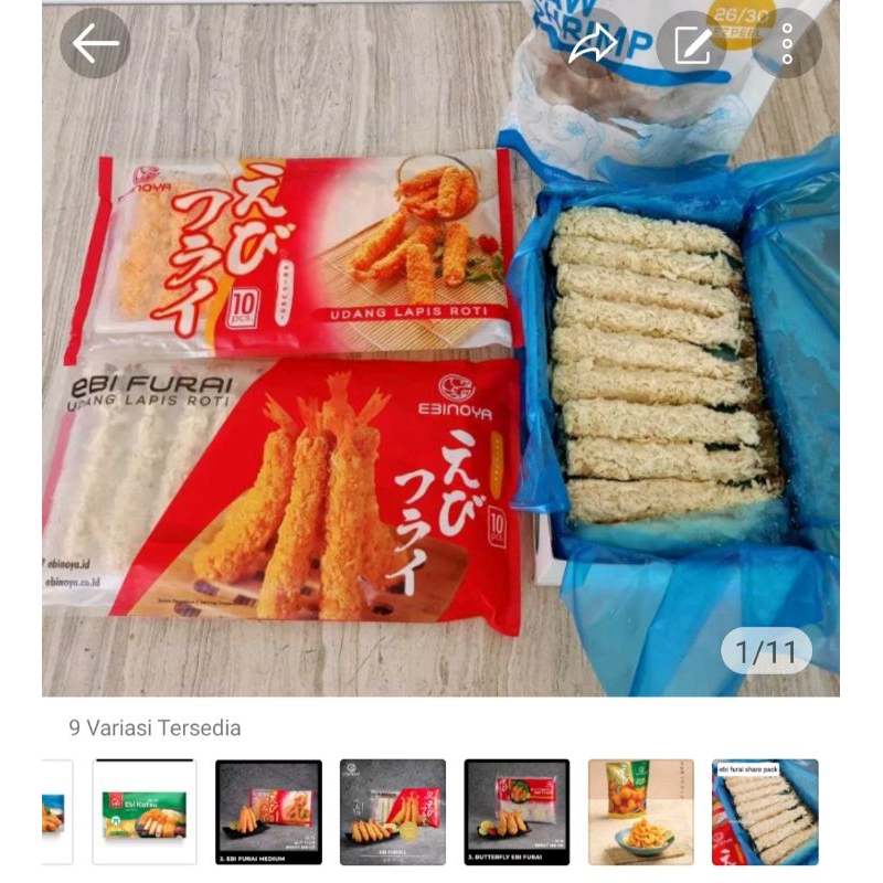 

udang kupas beku vaname 500 gr / EDO ebi katsu 200 gr isi 8 / edo ebi furai 80 pc 200 gr / EBINOYA nobashi EZP shrimp SUSHI EBI furai butterfly / SHRIMP popcorn