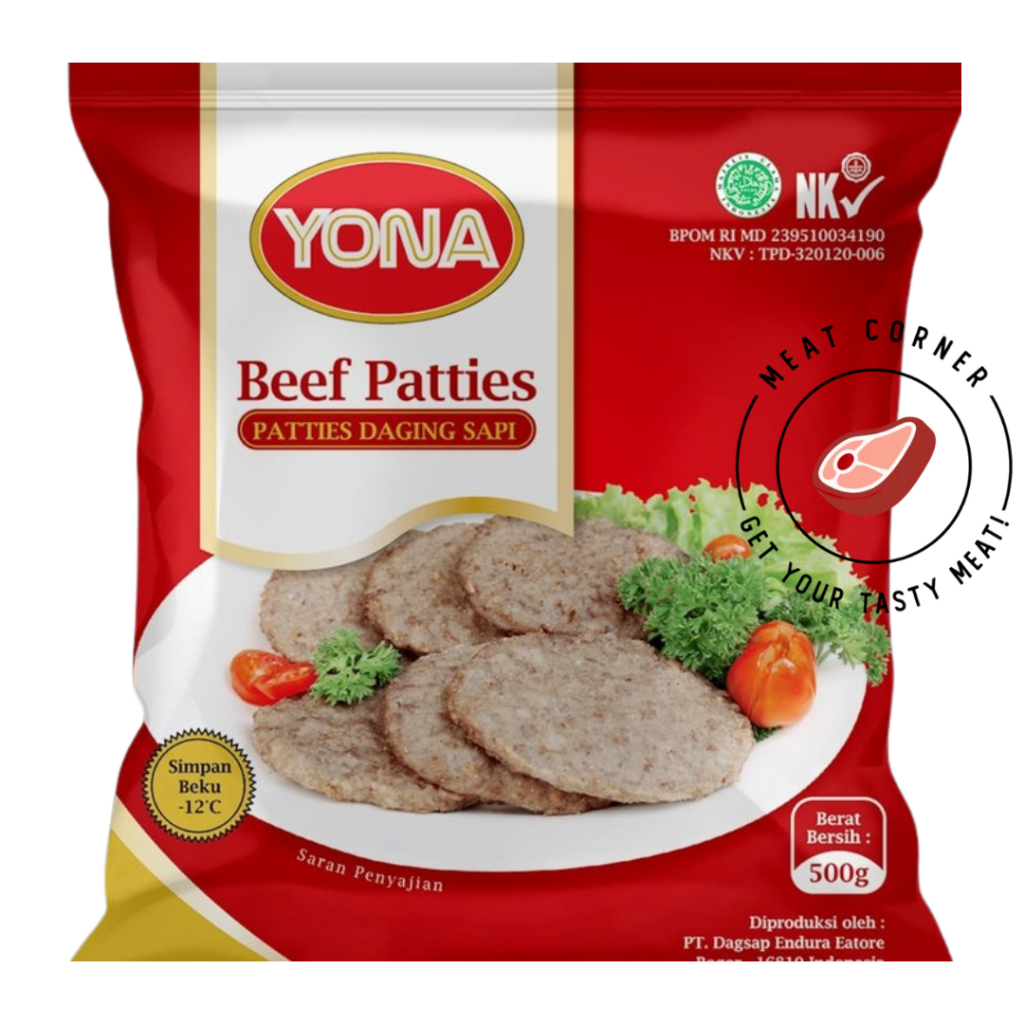

YONA BEEF PATTIES 500 GR MEAT CORNER KOTA BAMBU